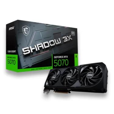 Imagem de Placa De Vídeo RTX 5070 12gb Gddr7 192its Shadow 3x Oc Msi - 912-v532-008