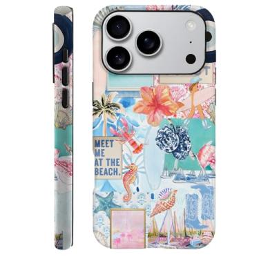 Imagem de Capa compatível com P19JL Pro, capa rígida híbrida resistente a arranhões, colagem de água-viva de conchas, praia, verão, água-viva