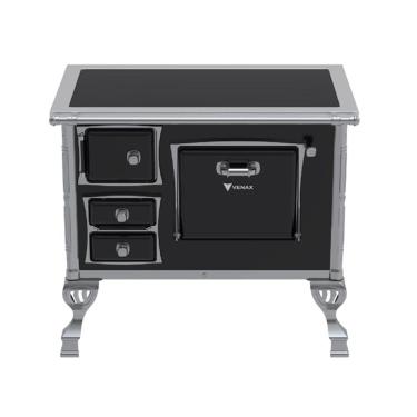 Imagem de Fogão a Lenha Venax Premium FLP1.ST.PTO.SD C/Fornalha  Preto