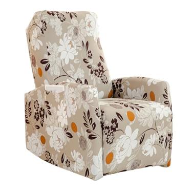 Imagem de Capas para cadeira reclinável, 4 peças, impermeável, pequena, reclinável, capa reclinável para cadeira reclinável Lazyboy com bolso de armazenamento, protetor de móveis para sala de estar, A08