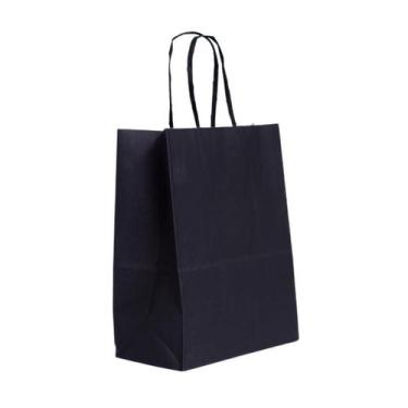 Imagem de Sacolas Papel Kraft Presente Preta 17,5X8,5X21,5Cm 10 Unidad - Dsitrbu