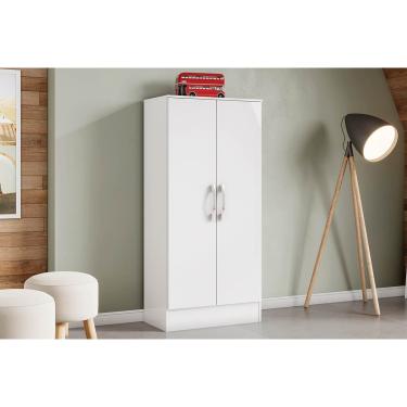 Imagem de Armário Multiuso Lavanderia Zafira B14 c/ 2 Portas Branco - Henn