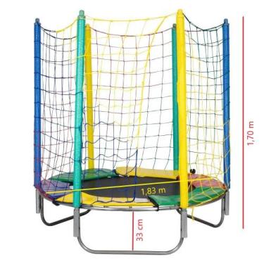 Imagem de Cama Elástica Pula Pula 1,83m Lona Cores Lisas sem Emenda - PapiBrink,