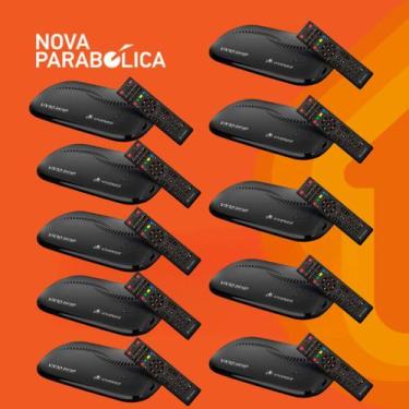 Imagem de 10 Receptores TV Full HD Via Satélite Bivolt Vivensis VX10 Nova Parabo