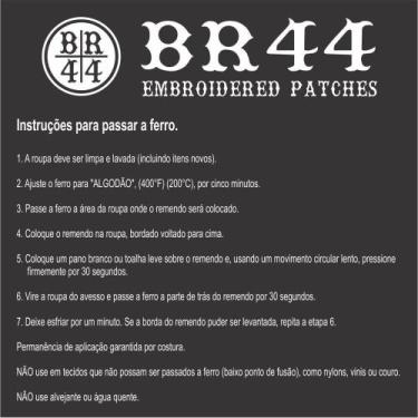 Imagem de AM0046T 02 Ideograma Coragem Patch Bordado Termo Adesivo - BR44