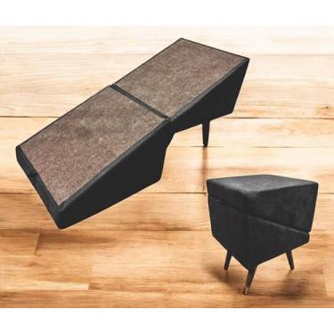 Imagem de Rampa Escada Pet, Movel Puff Cachorro Gato Antiderrapante 70CM com 5 d