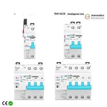 Imagem de Disjuntor Inteligente WiFi TUYA MCB Com Controle Remoto, Medidor De En