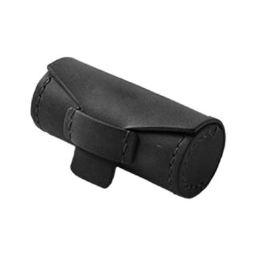 Imagem de FashionCha Mini bolsa de couro para batom leve 8x4cm à prova de arranhões prática e versátil, Preto