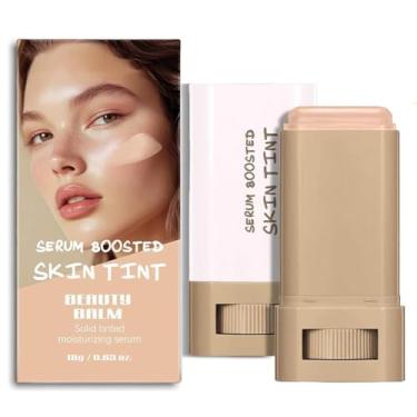 Imagem de Beauty Balm Serum Boosted Skin Tint-A 3 em 1 combinando Bastão de Bastão, Soro Hidratante Leve e Sólido Colorido Base Contorno Rosto para Mulheres, Cobertura Média a Total Montável (#05)