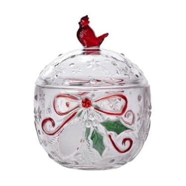 Imagem de Celebrations by Mikasa Cardinal Holiday Jewelry Caixa coberta com bugigangas, 12,7 cm
