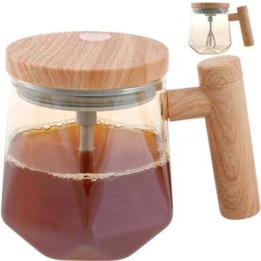 Imagem de Caneca de café autoagitação com alça, caneca de mistura elétrica, alimentada por bateria, copo de mistura automática de 400 ml, IP67, à prova d'água, copo de agitação de viagem para escritório em