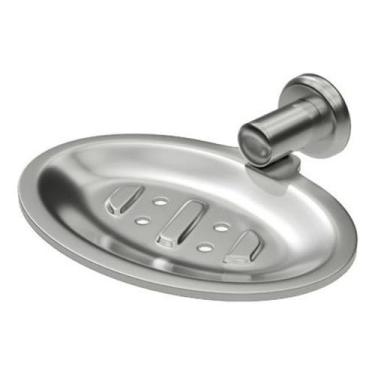 Imagem de Saboneteira de Parede em Aço Inox, Suporte para Sabonete com Fixação Dupla, 13 x 12 cm, Instalação Fácil para Banheiro