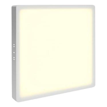 Imagem de 2X Plafon Painel Led 25W Sobrepor Quadrado 3000K Cor Amarelo
