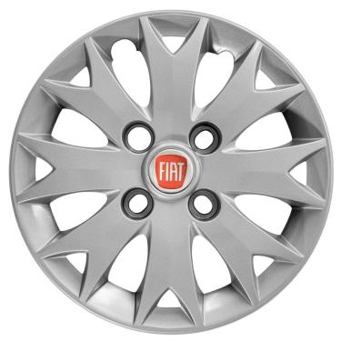 Imagem de Jogo 4 Calota Aro 13 Fiat Palio Fire Economy Flex 2014 Prata