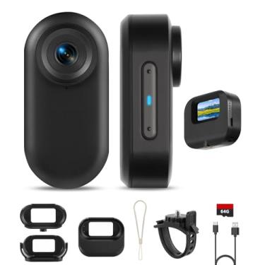Imagem de Câmera Corporal Mini 1080P com Power Bank Magnético - Câmera Vestível de 64GB do Tamanho de um Polegar com Tela de 1.47", 5H de Gravação para Polícia, Segurança, Ciclismo, Pets e Vídeos de Ação