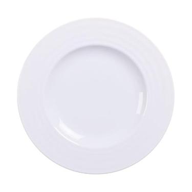 Imagem de Prato Sobremesa Branco 21cm Porcelana Vibrare Tramontina Avulso Bolo Torta Doces