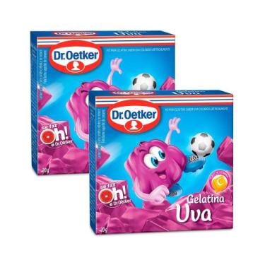 Imagem de Kit 2 Gelatina em Pó Dr. Oetker Sabor Uva 20g - DR.Oetker