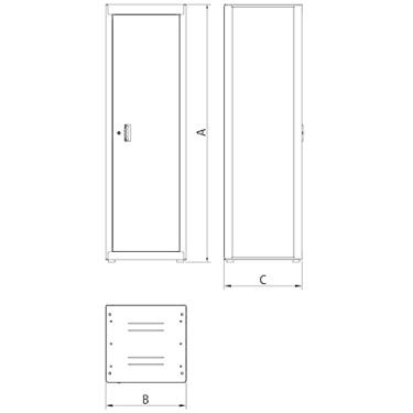 Imagem de Armário Modular para Ferramentas 1 Porta Tramontina PRO Vermelho