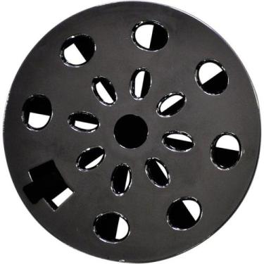 Imagem de Grelha Redonda com Diâmetro de 9,7cm e com Anti-inseto em Abs Cromado 