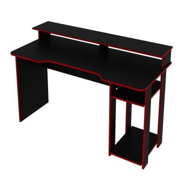 Imagem de Mesa Para Computador Notebook Gamer ME4153 Preto/Vermelho - Tecno Mobili