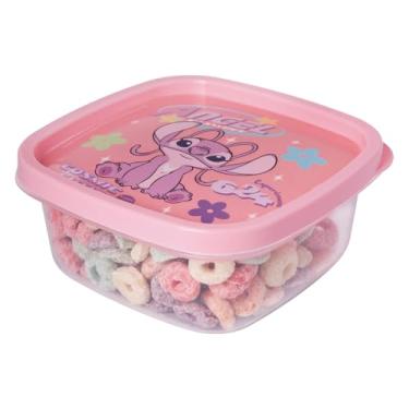 Imagem de Pote Quadrado Decorado Angel Stitch 580 ml Plasútil