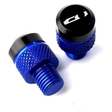 Imagem de BYYINGSUS Mototcycle Peças Modificadas M10*1,25 Parafusos de Bujão Espelho Tampa Decorativa Compatível com CB650R CB650F CB500X CB500F CB1000R CB400 CB750 Chifre (Azul)