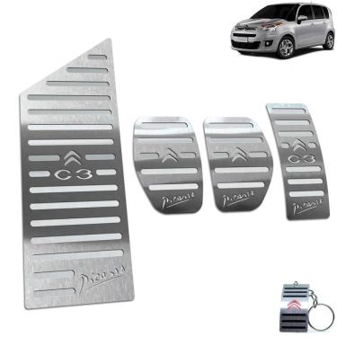 Imagem de Pedaleira + Descanso Citroen C3 Picasso Manual Aço Inox