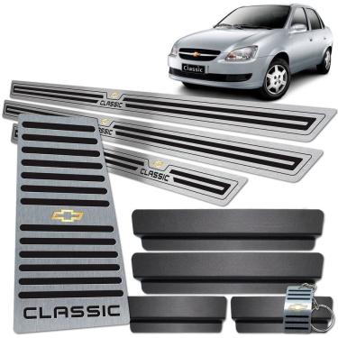 Imagem de Soleira + Descanso De Pé Preto Aço Inox Classic 2005 A 2016