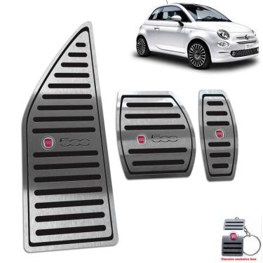 Imagem de Descanso + Pedaleira Automático Preto Aço Inox Fiat 500