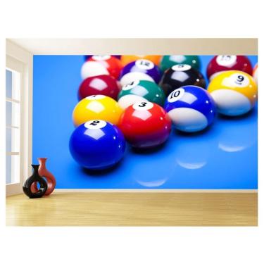 Imagem de Papel De Parede 3D Salão De Jogos Bilhar Sinuca 3,5M Jcs12