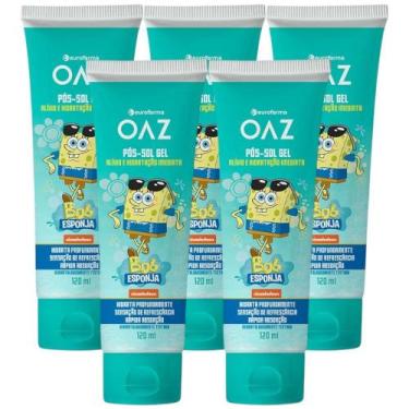 Imagem de Kit Pós-Sol Hidratante Em Gel OAZ Bob Esponja Com 5 unidades De 120ml 