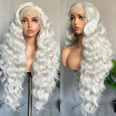 Imagem de Peluca SOKU 13x6 Lace Front 81 cm Onda Corporal Plateada