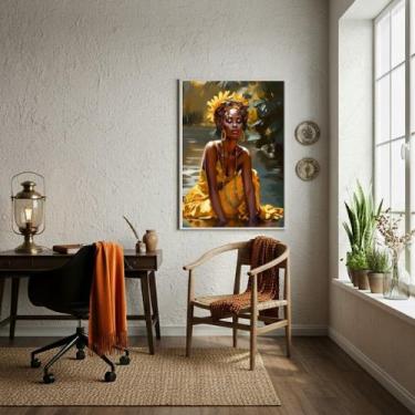 Imagem de Quadro Decorativo Oxum Mulher Africana - 70x50cm - Quadros On-line, Mo