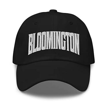 Imagem de Chapéu de pai bordado Bloomington Indiana, Preto, tamanho �nico