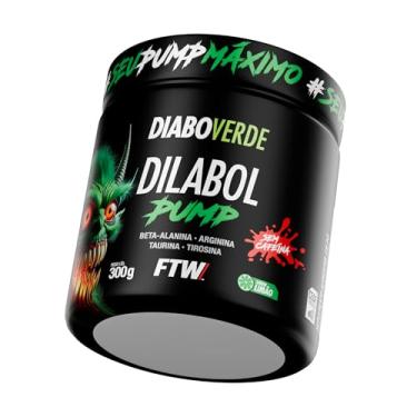 Imagem de FTW Diabo Verde Dilabol Pump 300g, Pré-Treino em Pó com Beta-Alanina, Arginina, Taurina, Tirosina, Zinco e Cromo, Sem Cafeína, Suplemento Alimentar (300g | Sabor Limão)