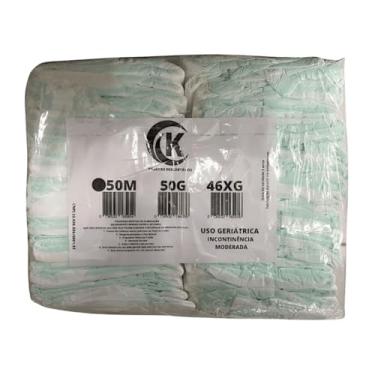 Imagem de Fralda Geriátrica Adulto Segunda Linha Com 50 Unidades Tamanho M G XG Incontinência Moderada (Médio)