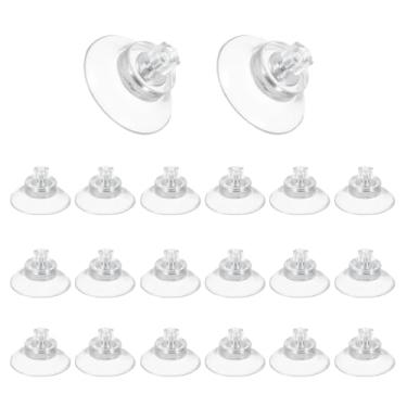 Imagem de PATIKIL Ventosas com porcas M5 x 6 parafusos 1,3" (32 mm), conjunto de 20 suportes de sucção de plástico PVC transparente forte adesivo para janela, vidro, espelho, parede, porta, cozinha, banheiro