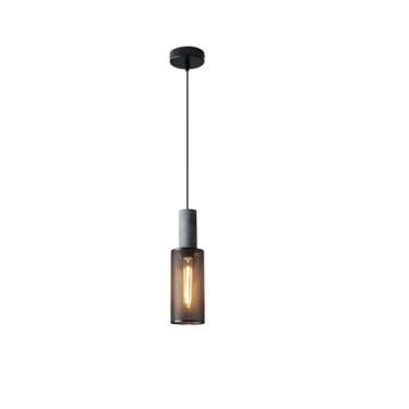 Imagem de Lustre moderno industrial de concreto, luminária pendente vazada de malha metálica, luminária pendente vintage, luminária de teto para quarto, restaurante, bar, loja de roupas