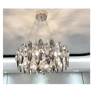 Imagem de Lustre de cristal para sala de estar, quarto, sala de jantar, lustre de teto de luxo escandinavo, luminárias internas, luminárias retrô