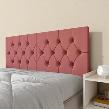 Imagem de Cabeceira Queen Estofada Capitonê Dobrável Fixação Parede Painel Decor