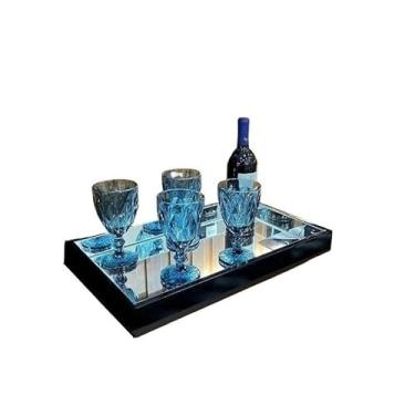 Imagem de Bandeja Espelhada Decorativa Flutuante (Preto)