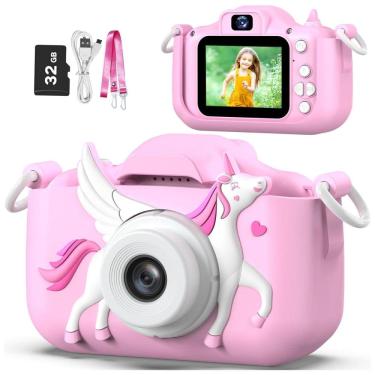 Imagem de Câmera Selfie Infantil Goopow Para Meninas/Meninos de 3-9 Anos, Digital com Capa Protetora e Cartão SD 32GB.