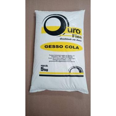 Imagem de Gesso cola Ouro Fino 5kg para Drywall Moldura