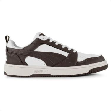 Imagem de Tênis Puma Rebound V6 Low Bdp Masculino, 42, Branco, Marrom