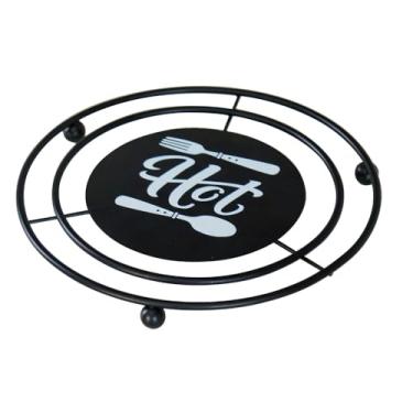 Imagem de Descanso de Panela - Cool Black - Metal - D18,5xA1,5cm - Preta - Dynasty