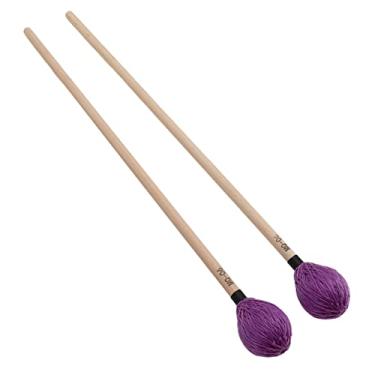 Imagem de Mingzhe Marimba Mallets Médio Hard Yarn Cabeça Com Maple Handle Percussion Tocando MQ-06 para Marimba Lovers Profissionais para Iniciantes (Roxo)
