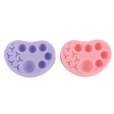 Imagem de Paleta de levantamento de cílios de silicone com 6 seções de recipiente Maquiagem DIY Ferramenta de mistura de tonalidade Paleta de laminação de sobrancelha multifuncional para