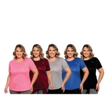 Imagem de Kit 5 Camisetas Better Together Plus Size Fitness Dry Feminina-Feminino