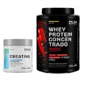 Imagem de Kit Whey Protein 100% Concentrado Sabor Beijinho PARTY! Pote 900g+ Creatina 100% Monohidratada Pote de 300g