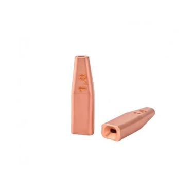 Imagem de Bocal de cobre de alimentação de fio de solda portátil a laser de fibra bocal guia de fio 1,6 bocal de cobre bocal de enchimento automático alimentação de fio duplo 1,6 mm H25